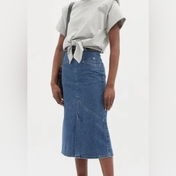 Isabel Marant Belita tee shirt greyish blue NWT - Picture 3 of 10